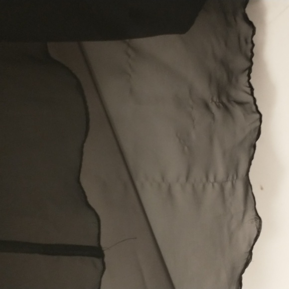 Black Maxi Skirt Sheer Chiffon over Opaque Floaty Floor Length w/issues Costume - Picture 3 of 8